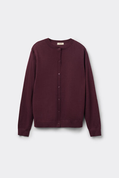Cardigan Pesante con Bottoni 100% Lana Merino