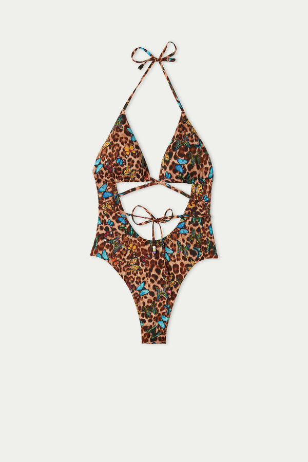 Macu Butterfly One-Piece Triangle Swimsuit  