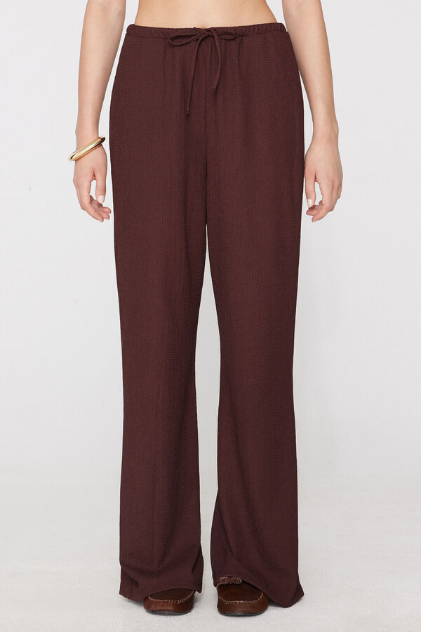 Pantaloni Lunghi a Palazzo Crinkle  
