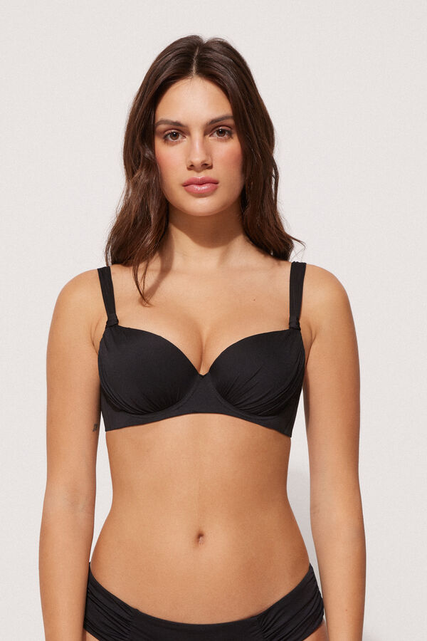 Haut de Maillot Balconnet Rembourré Froncé Recyclé  