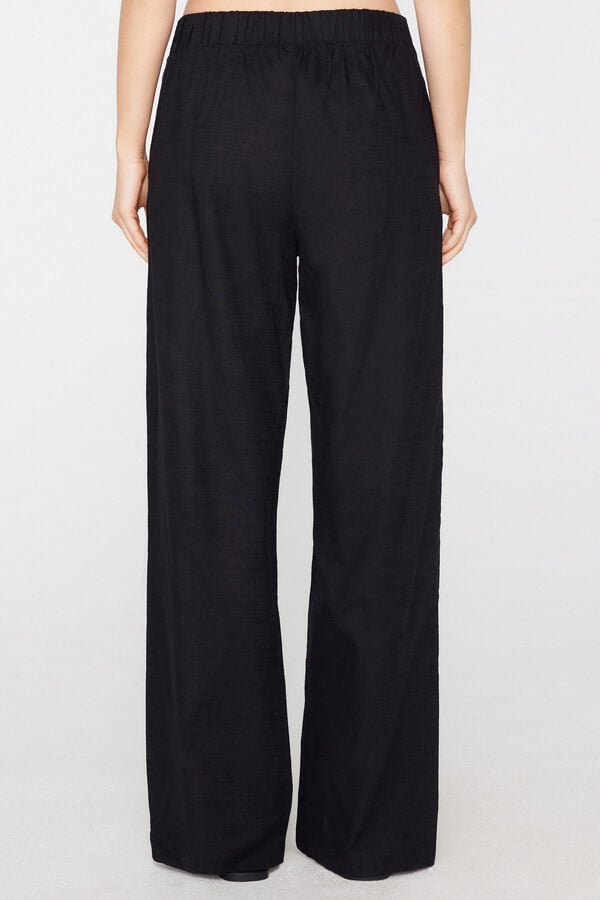 Pantalon Long Palazzo Toile de Coton  