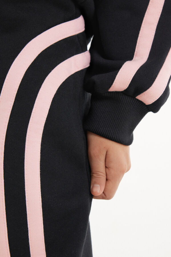 Thick Fleece Trousers with Side Bands  