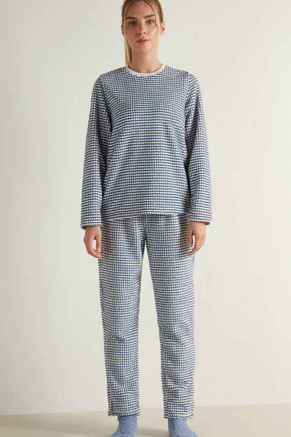 Full-Length Pajamas in Three-Dimensional Fleece  