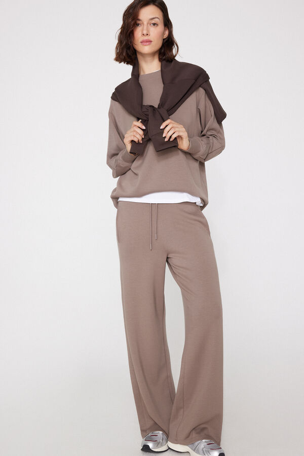 Pantalon Palazzo Bandes C&ocirc;tel&eacute;es Douceur Sup&eacute;rieure  