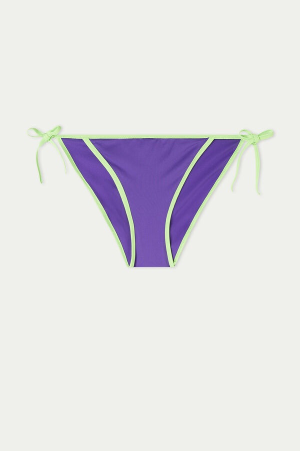 Recycled Microfibre Bikini Bottoms with Piping  