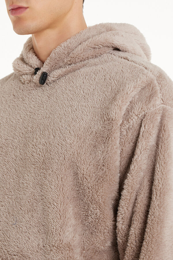Long-Sleeved Fleece Hoodie with Pocket  