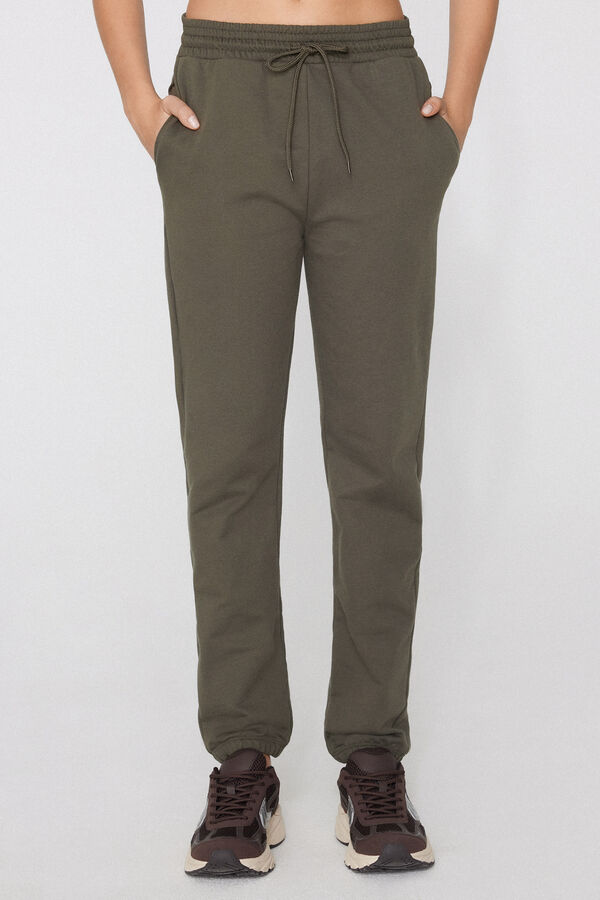 Pantaloni Jogger cu buzunar cu refilet și șnur  