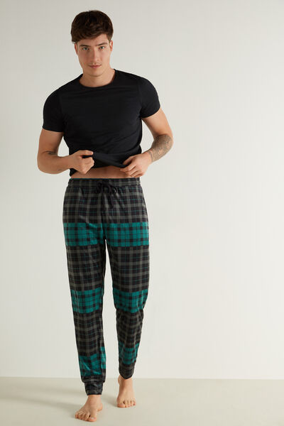 Pantaloni Lungi din Micro-fleece cu Șnur