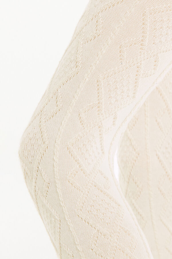 Mädchenstrumpfhose aus Baumwolle mit Rhomben  