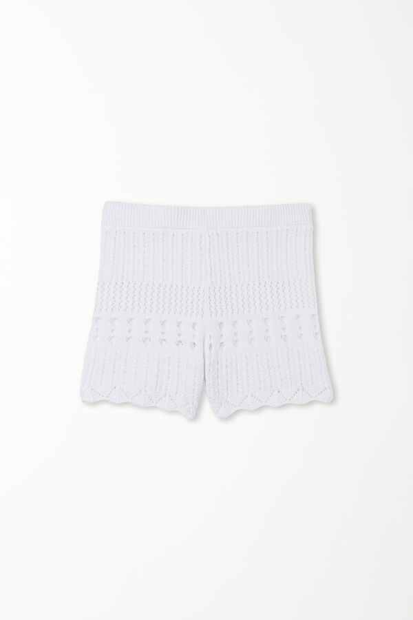 High-Waist Crochet Shorts  