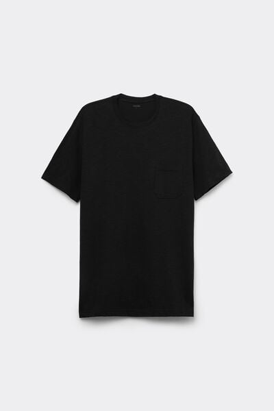 Camiseta de Algod&oacute;n Jaspeado con Bolsillo