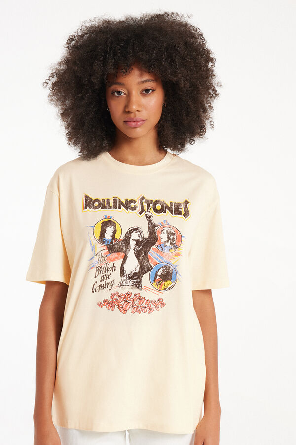 T-shirt en Coton avec Imprimé Rolling Stones Unisexe  