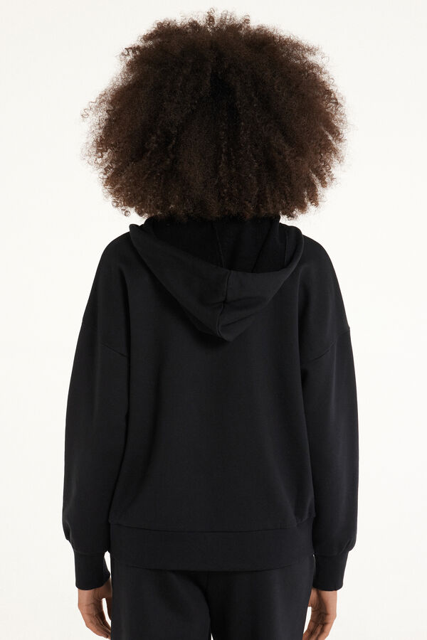 Thick Long-Sleeved Hoodie with Zip  