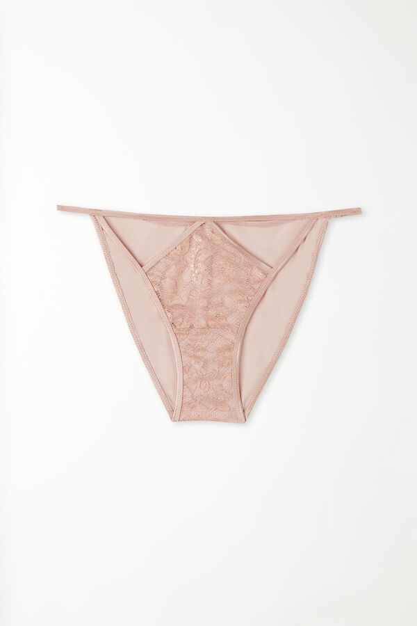 Golden Princess Lace Knickers with Tanga Panel  