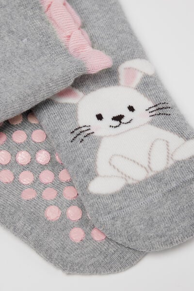 Gemusterte Antirutsch-Kurzsocken f&uuml;r M&auml;dchen