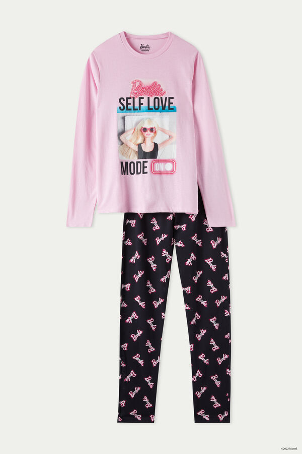 Dievčenské Dlhé Pyžamo s Potlačou Barbie  