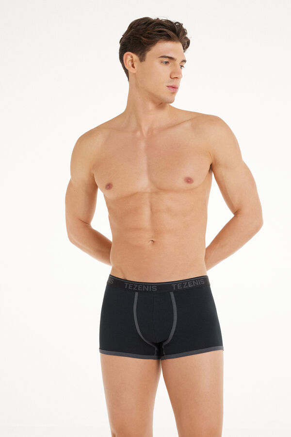 Cotton Boxer Contrasting Trim with Logo  