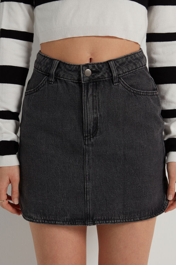 Minirock aus Jeans mit 4 Taschen  