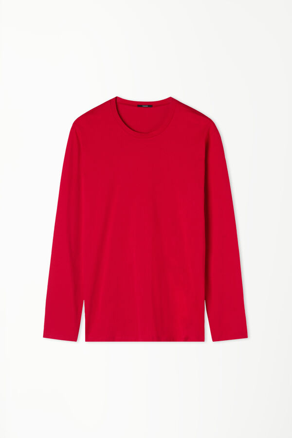 100% Cotton Top with Long Sleeves and Rounded Neck  