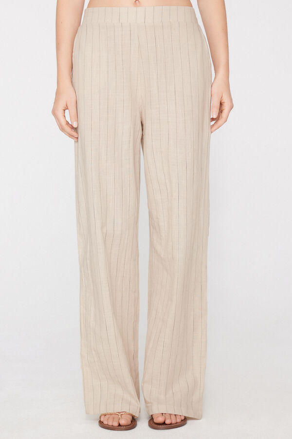 Lange Palazzohose aus Baumwolltuch  