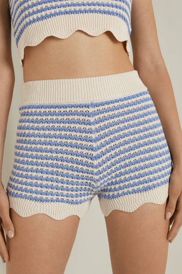 Crochet Striped Shorts  
