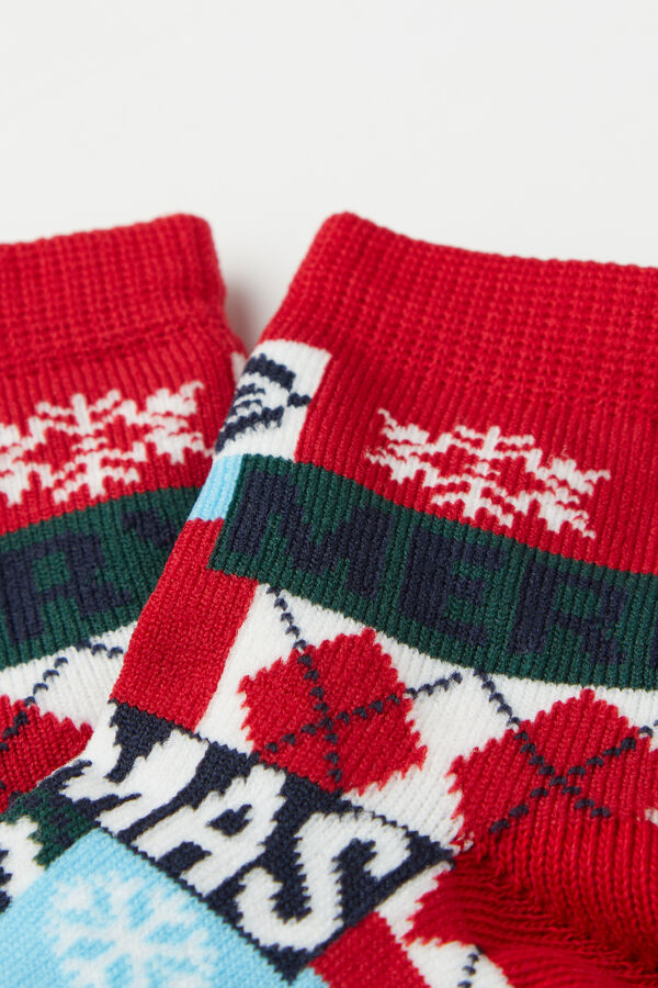 Children's Unisex Short Patterned Cotton Socks  