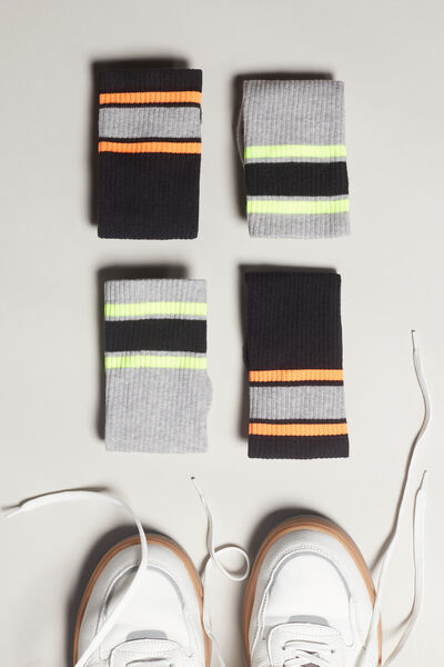 Patterned Cotton Sports Socks