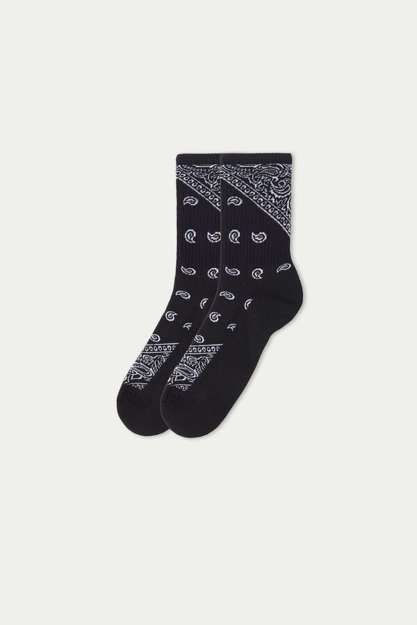 Bavlněné Vzorované Ponožky Sport  