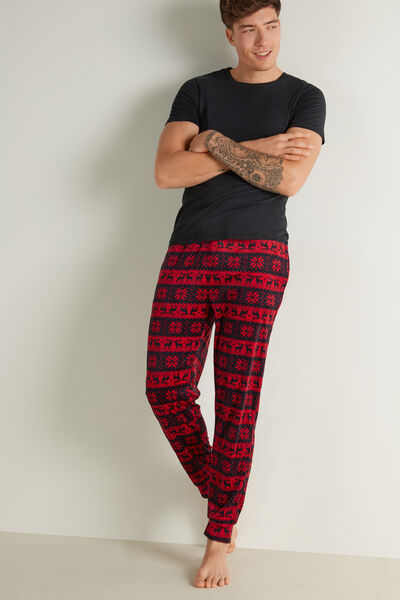 Long Microfleece Trousers with Drawstring