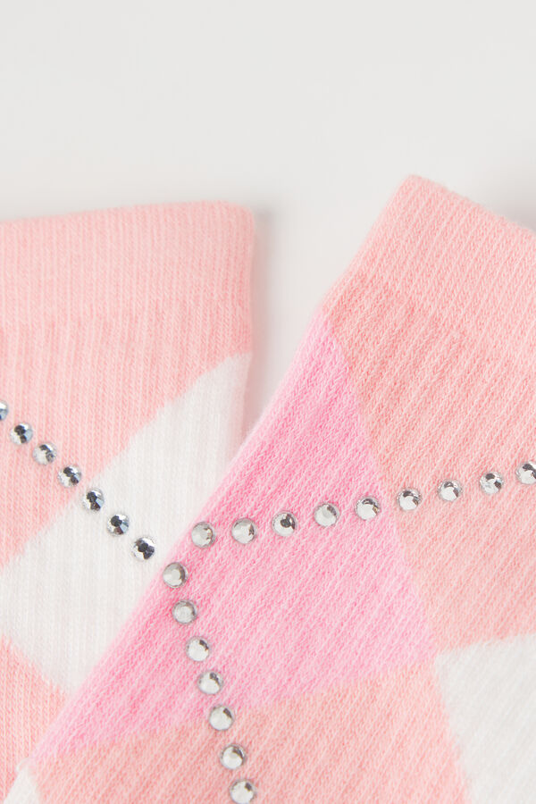 3/4-Socken aus Baumwolle mit Applikationen  