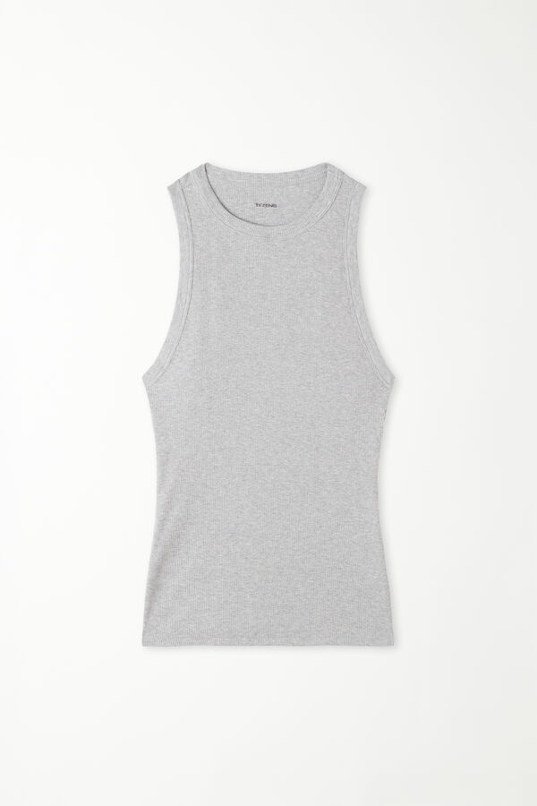 Ribbed Cotton Racer Back Camisole  