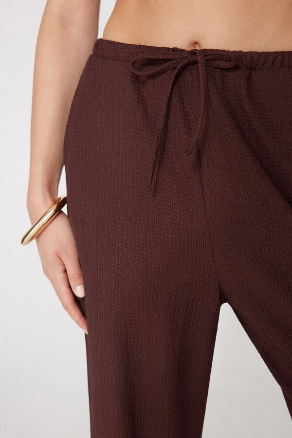 Pantaloni Lunghi a Palazzo Crinkle  
