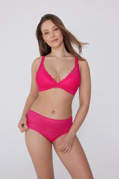 Sujetador triángulo de encaje reciclado Havana