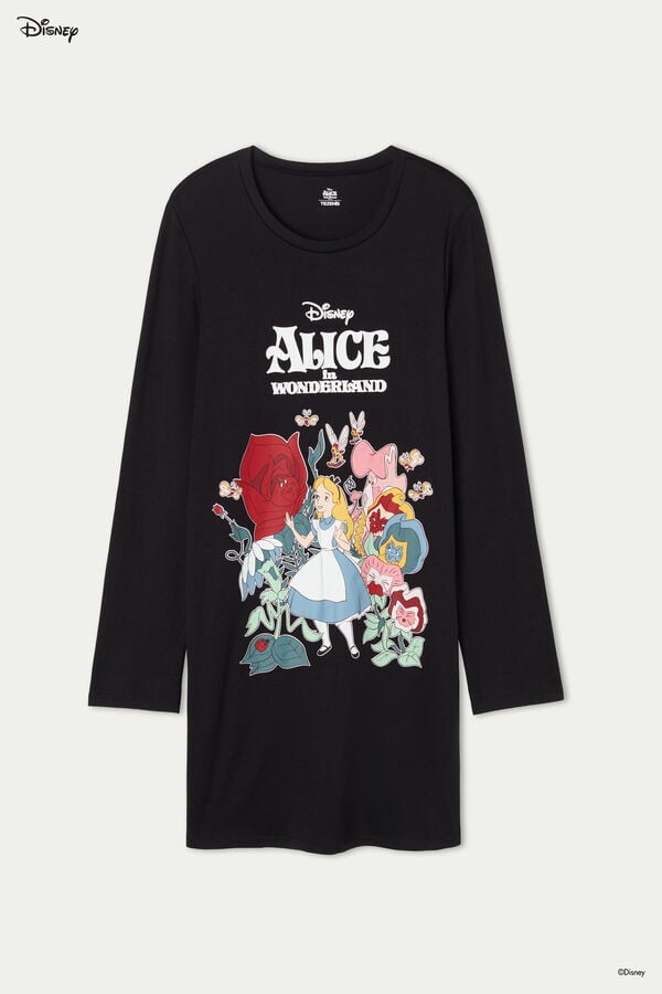 Heavy Cotton Disney Alice in Wonderland Print Nightgown  