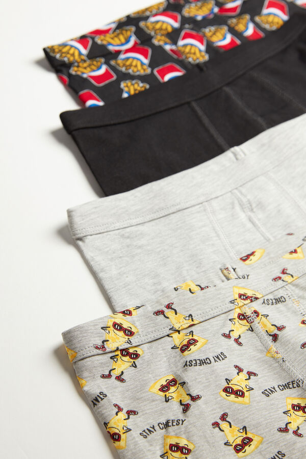 4er-Pack Boxershorts aus Baumwolle mit Muster-Print  