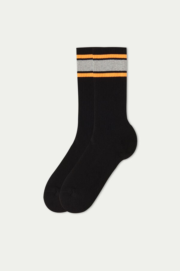 Bavlnené Športové Vzorované Ponožky  
