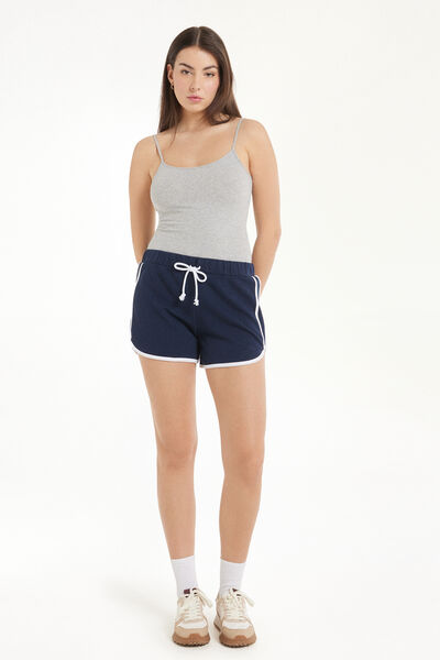 Fleece Shorts with Piping