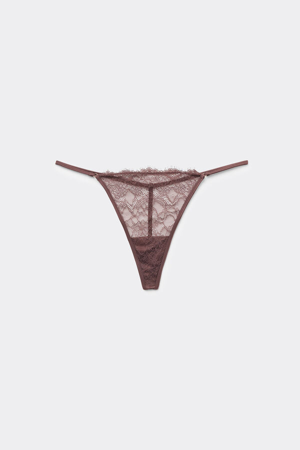 Lace Tanga Panel G-String  