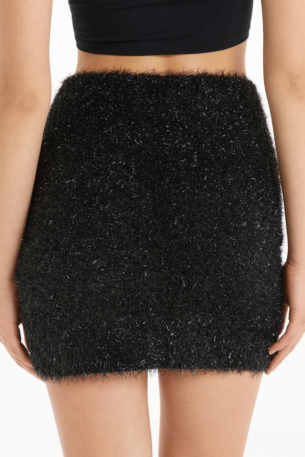 Laminated Fabric Mini Skirt  