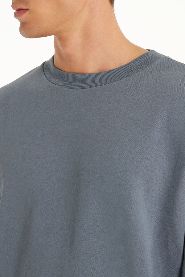 Long Sleeve Rounded Neck Sweatshirt  