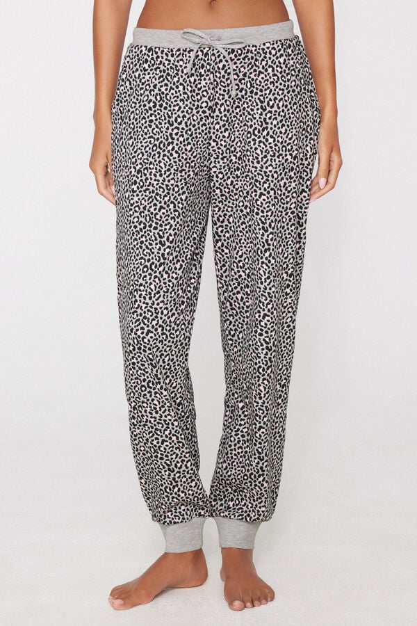 Cal&ccedil;as Jogger em Algod&atilde;o Grosso Estampado  