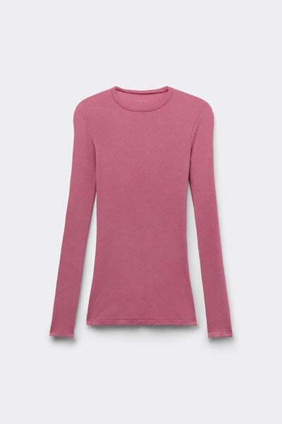 Long Sleeve Round Neck Ribbed Top