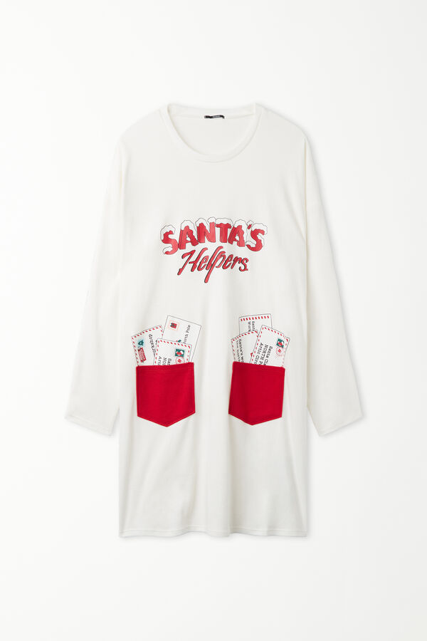 Heavy Cotton Christmas Print Nightdress  