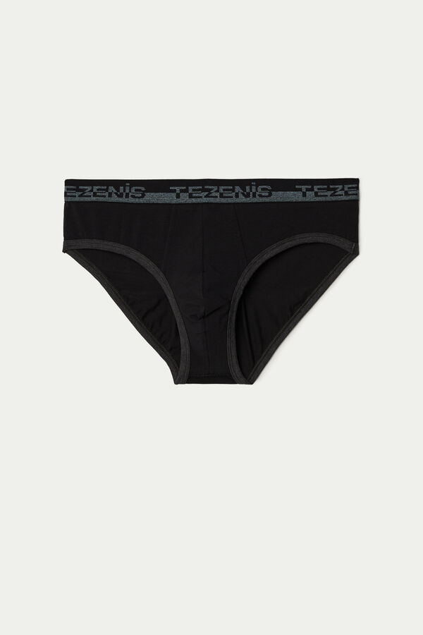 Cotton Briefs with Logo Waistband  