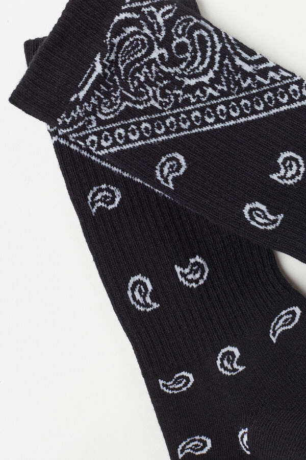 Patterned Cotton Athletic Socks  