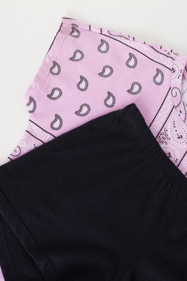 Kurzer Pyjama mit Bandana-Print  
