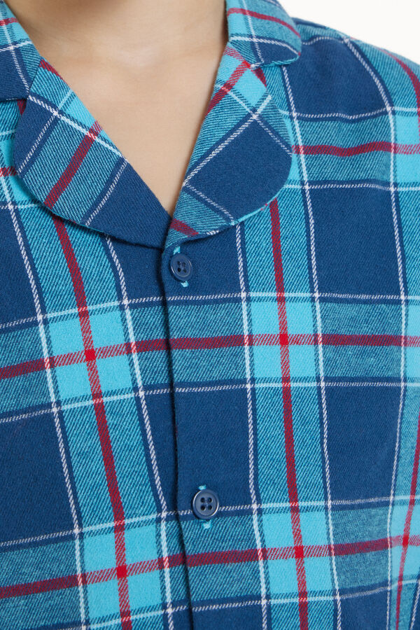 Boys’ Long Button-Front Flannel Pyjamas  