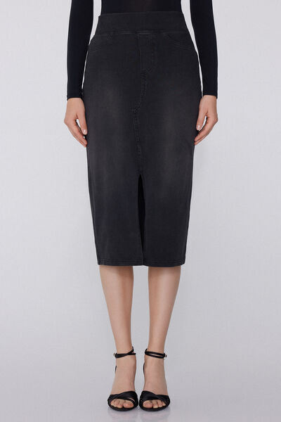 Longuette Sukně Soft Flex Denim