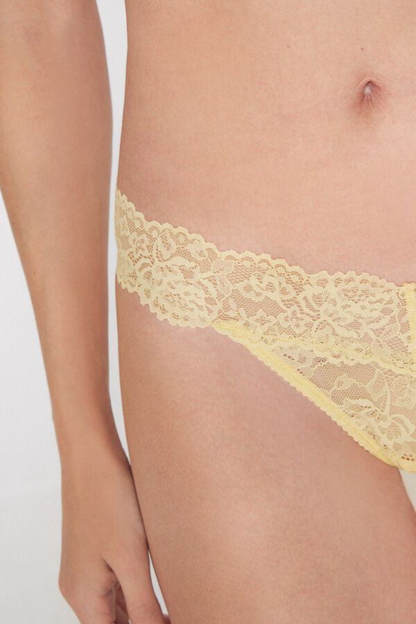 High-Cut Recycled Lace G-String  