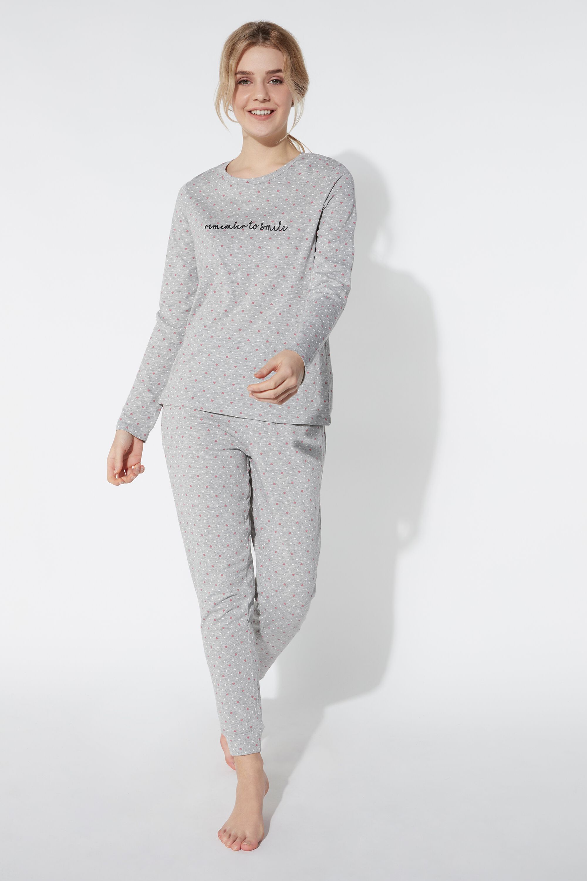 Long Smile Print Pyjamas - | Tezenis